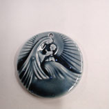 La Vierge et l enfant Faience De Desvres Diamètre 9cm