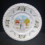 Plat De Mariage Faience de Desvres Diamètre 33cm sur commande