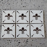6 Anciens Carreaux Carrelages Faience De Desvres 11cm Fourmaintraux Delassus