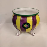 Joli Cache Pot en Porcelaine Faience De Desvres  Hauteur 16cm Diamètre 14cm