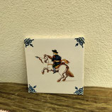 Carreau Carrelage Faience De Delft 10cm Cavalier couleur