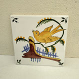 Carreau Carrelage Faience De Desvres 13cm Oiseau Couleur