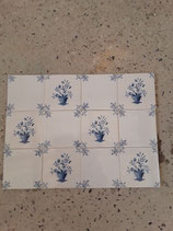 Lot de 12 Carreaux Faience de Desvres réf AB40 dimensions 13cm × 13cm