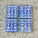4 Anciens Carreaux Carrelages Faience De Desvres 11cm Fourmaintraux Frères