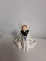 La Boulonnaise Saliere et Poivrier Faience de Desvres Hauteur 15 cm longueur du socle 9 cm