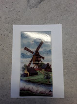 Fresque Moulin Faience de Delft Hauteur 26 cm Largeur 13 cm