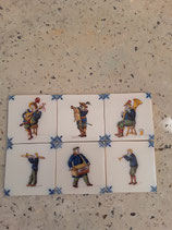 Anciens Carreaux Musiciens Faience de Delft réf AB30 dimensions  13 cm × 13 cm possibilité vente  séparément l