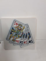 Carreau Faience Vallet de coeur  trèfle carreau pique dimensions 13cm×13cm référence G