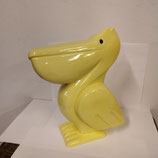 Pélican Jaune Faience De Desvres Hauteur 27cm Longueur de la base 10cm