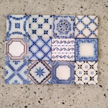 Anciens Carreaux Carrelages Faience De Desvres Rare  Patchwork 11cm Fourmaintraux Desvres
