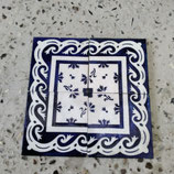 4 Anciens Carreaux Carrelages Faience De Gien 11cm