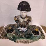 Napoléon Encrier Faience De Desvres Hauteur 18cm Longueur 25cm