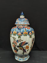 Magnifique Potiche Faience De Delft Hauteur 33cm Base 10,5 cm