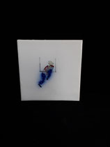 Ancien Carreau Delft Cirque réf 8 dimensions 13 ×13 cm