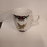 Nouveau !! Mug Léopard Decor Rouen  Faience De Desvres Hauteur10 cm Diamètre 9cm