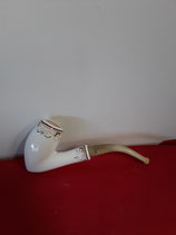 Pipe Finement décoré Faience de Desvres Hauteur 8 cm Longueur 15cm  réf 5