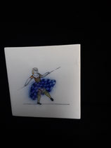 Ancien Carreau Delft Cirque réf 1 dimensions 13 ×13 cm