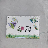 Plaque de Maison Faience De Desvres 29cm  par 20 cm sur commande