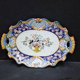 Grand Plat Faience De Desvres Décor Rouen Fourmaintraux Dutertre Hauteur 25,5 cm Longueur 38cm