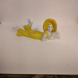 Baigneuse des années 30 Faience de Desvres longueur 13 cm hauteur 7 cm référence E