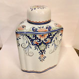 Pot à Thé Faience De Desvres Décor Rouen Hauteur 19cm L 11cm