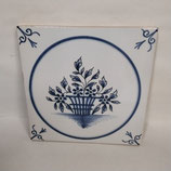 Carreau Carrelage Faience De Desvres 13cm Panier Fleur