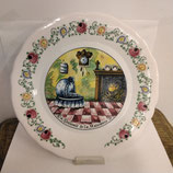 Assiette de Naissance Garçon hiver Diamètre 25cm , s accroche ou se pose