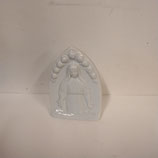 Vierge Marie aux roses Faience De Desvres Hauteur 10cm couleur Bleu Ciel