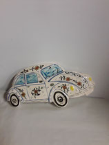 Voiture Coccinelle Faience de Desvres Longueur 28 cm hauteur 12 cm à poser ou accrocher