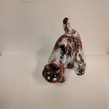 Chat Baguier yeux perles Faience De Desvres Hauteur 12cm
