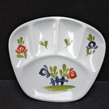 Plat  Biscuits Aperitif Faience De Desvres Hauteur 23cm Largeur 24cm Décor Chaumière