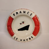 Cendrier France Le Havre Diamètre 16,5 cm Faience Gabriel Fourmaintraux