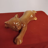 Chat Art Deco Faience De Desvres Longueur 30cm s accroche  ou se pose