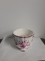 Joli Petit Cache Pot Faience de Desvres Décor Strasbourg Hauteur 10 cm Diamètre 11,5 cm
