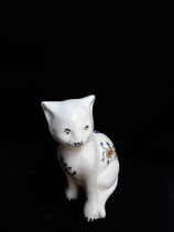 Tirelire Chat Faience de Desvres réf 8 Hauteur 15 cm inscription comprise