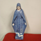 Vierge Faience De Desvres Hauteur 22cm