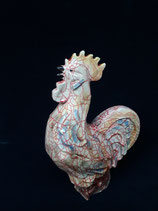 Coq avec ses multiples couleurs Faience de Desvres Hauteur 42 cm