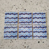 6 Rare Anciens Carreaux Carrelages Faience De Desvres 11cm Fourmaintraux Courquin