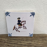 Carreau Carrelage Faience De Delft 10cm Cavalier couleur