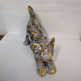 Chat Faience De Desvres Longueur 20cm