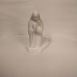 Vierge Marie pour crèche blanche faïence de Desvres Hauteur 12cm