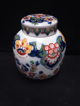 Potiche avec couvercle  Faience De Delft Hauteur 16cm base 11cm