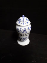 Pot à Pharmacie CHARITAS Hauteur 13 cm Diamètre 4,5cm Faience de Desvres
