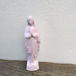 Vierge Faience De Desvres Hauteur 16 cm Objet Religieux Rose Pale