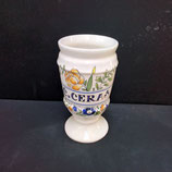 Pot à Pharmacie Faience De Desvres Décor Miellonnas Hauteur 15cm Diamètre 7,5 cm