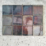 Lot de 12 anciens Carreaux Pavés en relief Faience de Desvres 10cm épaisseur 1,5cm intact numéro 4