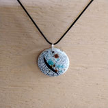Collier numéro 17  en Faience De Desvres piece unique