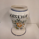 Pot à Pharmacie Faience De Desvres Décor Miellonnas ,Arsenic, Hauteur 17,5 cm Diamètre 10,5 cm
