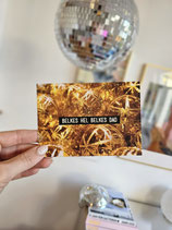 Kerstkaart + gouden envelop - € 3,50