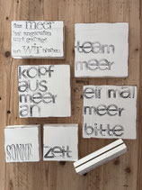 B-Ware Textplatten Set "5xMEER"